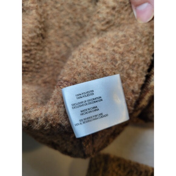 Eddie Bauer Sweater Snap Button 1/4 Zip Henley Brown Fleece Pullover Mens 2XL - Picture 5 of 8